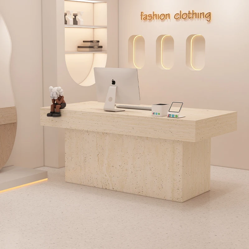 

Aesthetic Storage Reception Desk Modern Nordic Minimalist Reception Desks Space Saving Recepcion Mostrador Office Furniture