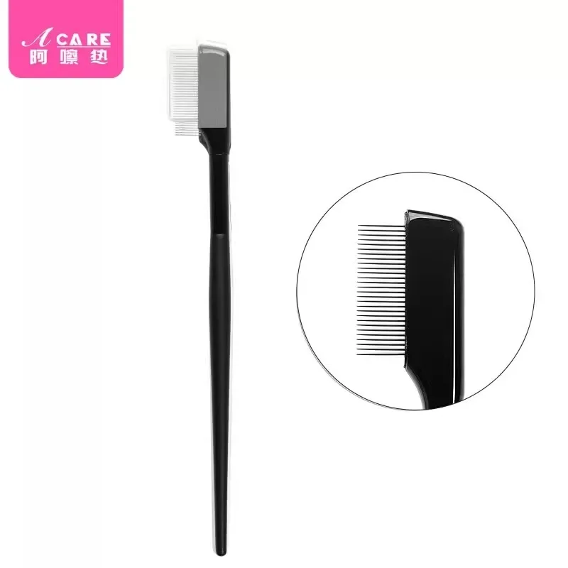 DX01/Lash comb/A1PQ8-Easy to Use Eyebrow Comb Brow Groomer Spiral Mini Folding Steel Comb Comb Grafting Eyelashes