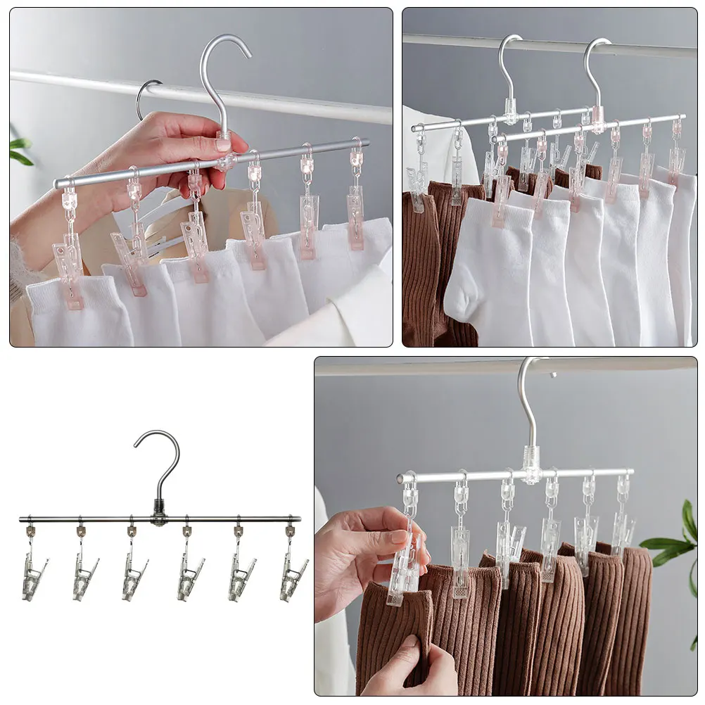 

1pc Aluminum Alloy Clips Pegs Socks Hats Underwear Baby Clothes Home Clothespin For Clothes Drying Storage Organizer