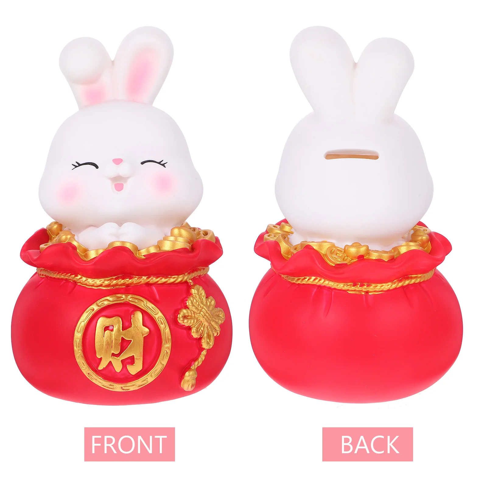

Bunny Coin Bank Large Capacity Rabbit Piggy Bank Desktop Cartoon Money Jar Kids Decorative Coin Container Saving Box
