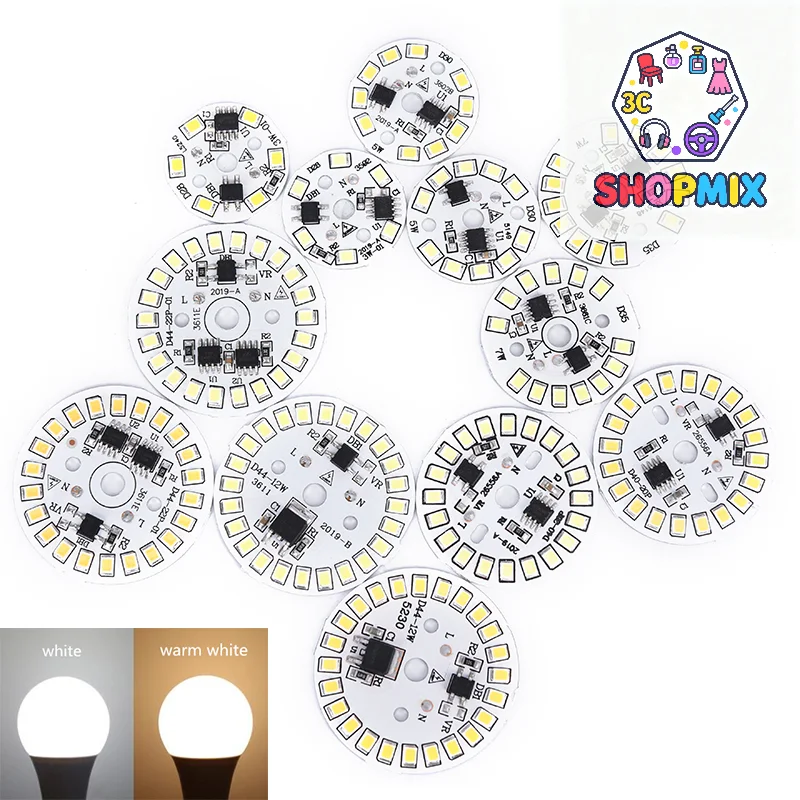

Светодиодная лампа-модуль SMD, круглая плата-источник света для светодиодных ламп