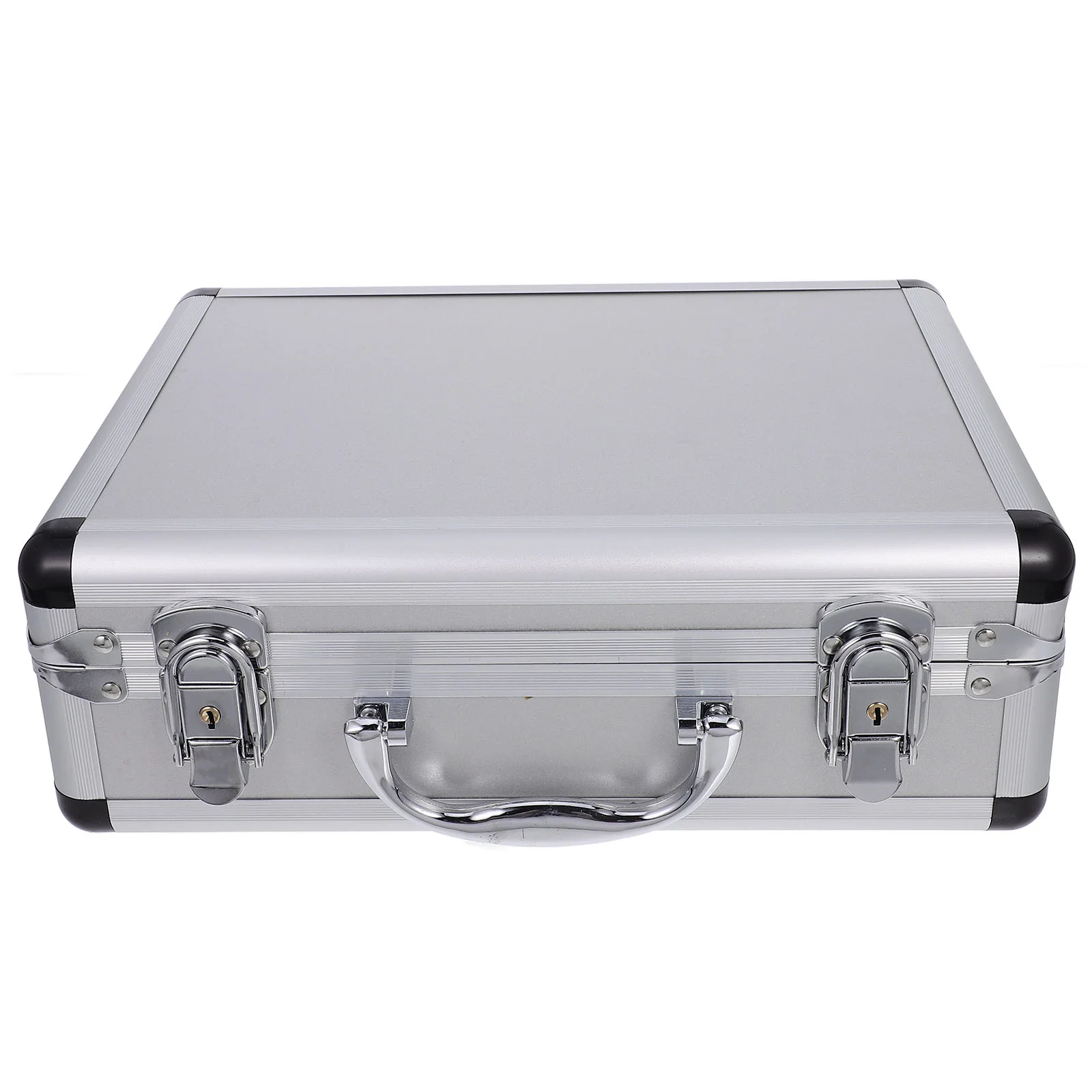 Suitcase Tool Storage Box Metal Organizer Office Aluminum Briefcase for Men Hard with Foam