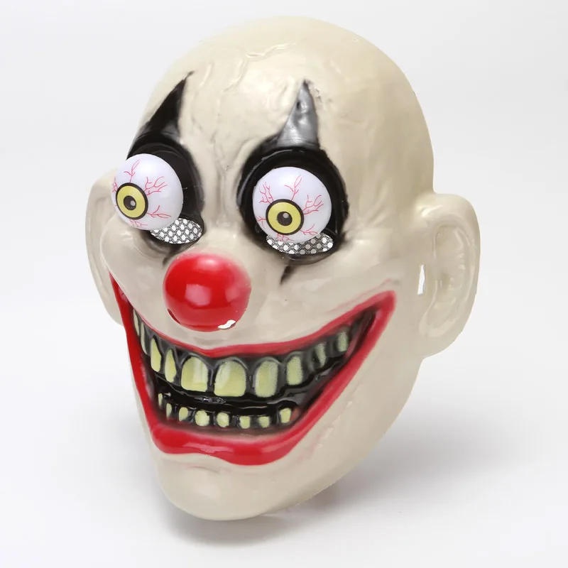 New Halloween Mask Scary Red Nosed Clown Mask with Funny Terrifying Gripping Electric Saw Murderer Mask