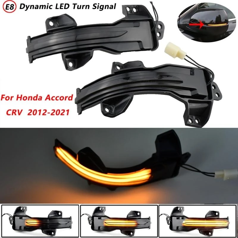 

2025 New 2pcs Scroll LED Dynamic Turn Signal Lamp for CRV Fit for Civic for Odyssey Rearview Mirror Flashing Repeater Blinker