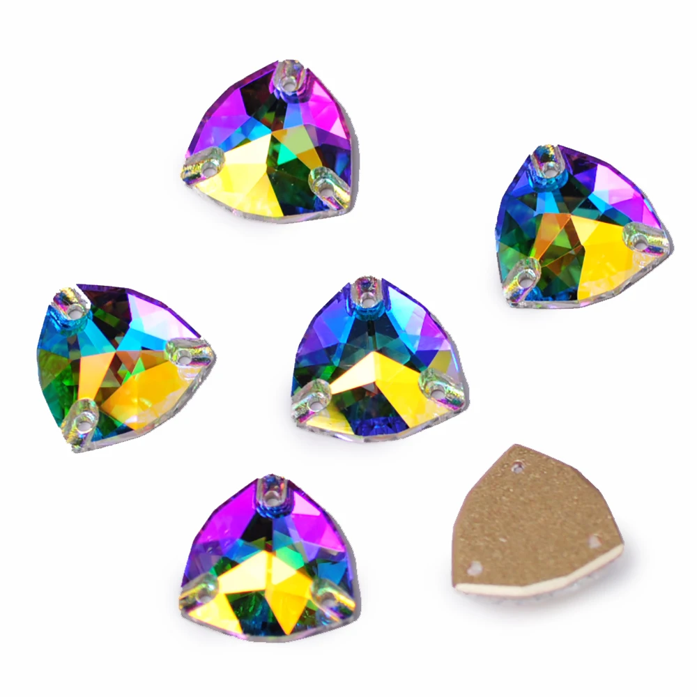 Mix Colors Crystal Trilliant Strass Sew on Stones K9 Glass Crystal Craft Sewing Rhinestones for Wedding Dresses Decoration