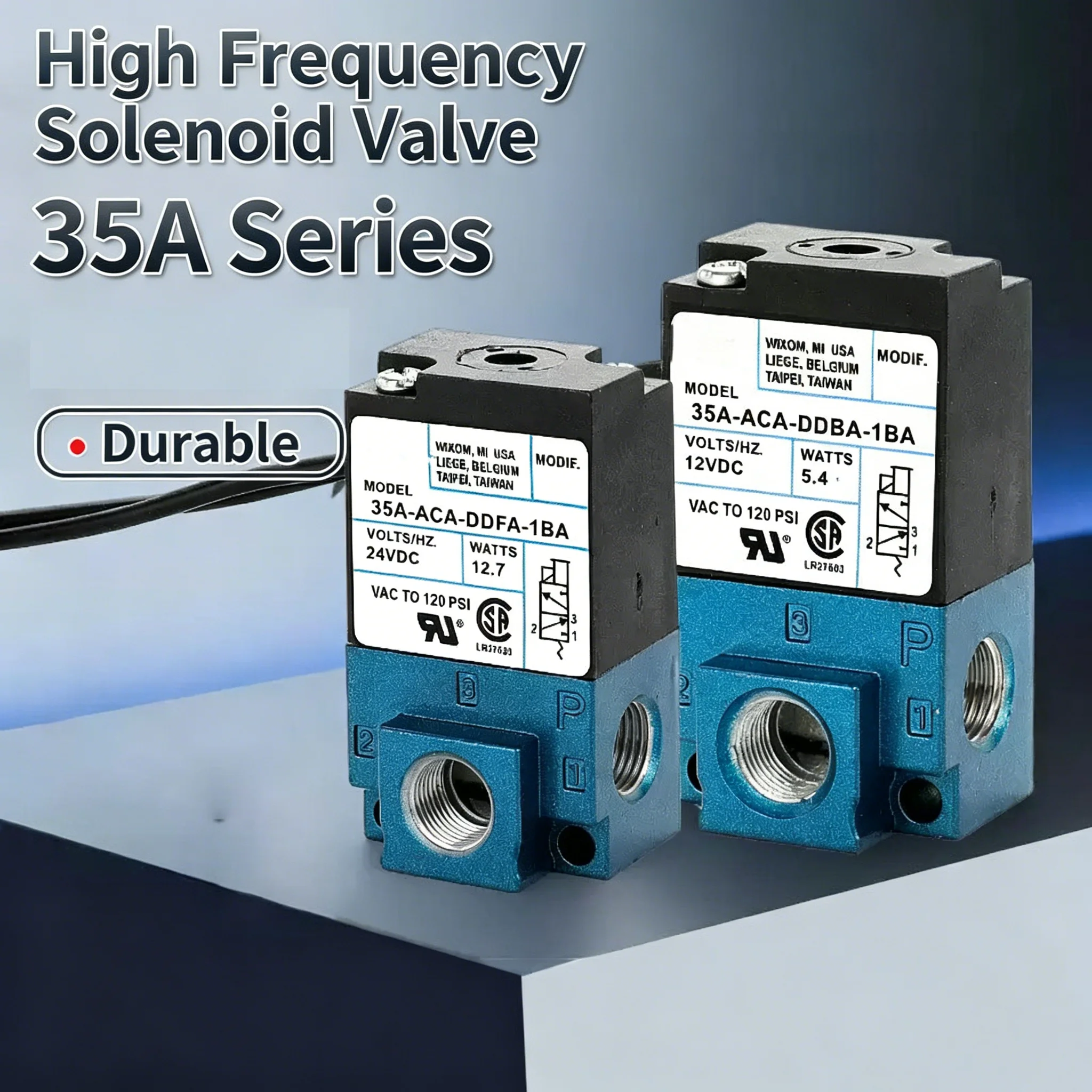 35A-ACA-DDBA-1BA 35A-ACA-DDFA-1BA 35A-ACA-DDAA-1BA With Brass MAC 3 Port Electronic Boost Control Solenoid Valve