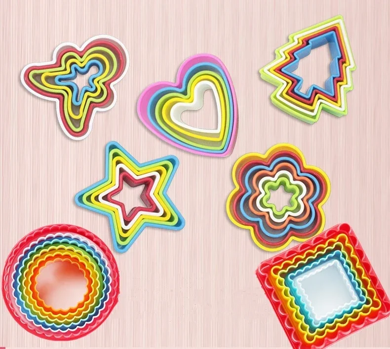 5/6pcs/set Plastic Cookie Cutter Mold Biscuit DIY Cake Fondant  Mould Cooking Tools Kitchen Gadgets Biscuit Cake Cookie Mold Ne