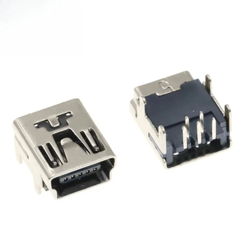 

10 шт./лот Mini USB SMD/DIP 5-контактный гнездовой разъем Mini Type B, основание источника питания