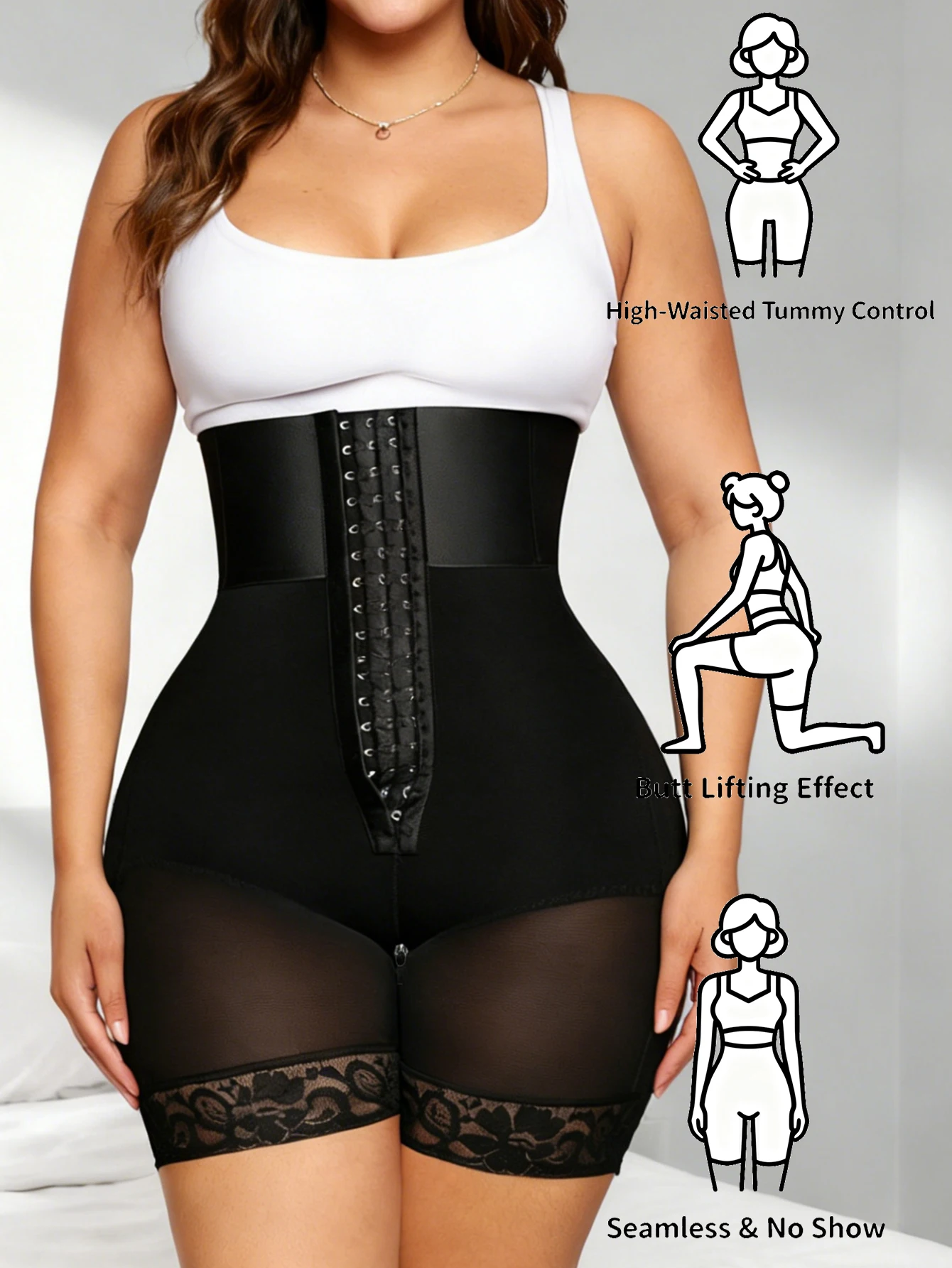 

Шорты BBL для похудения талии — женские трусики с высокой талией, корсетным эффектом и контролем живота