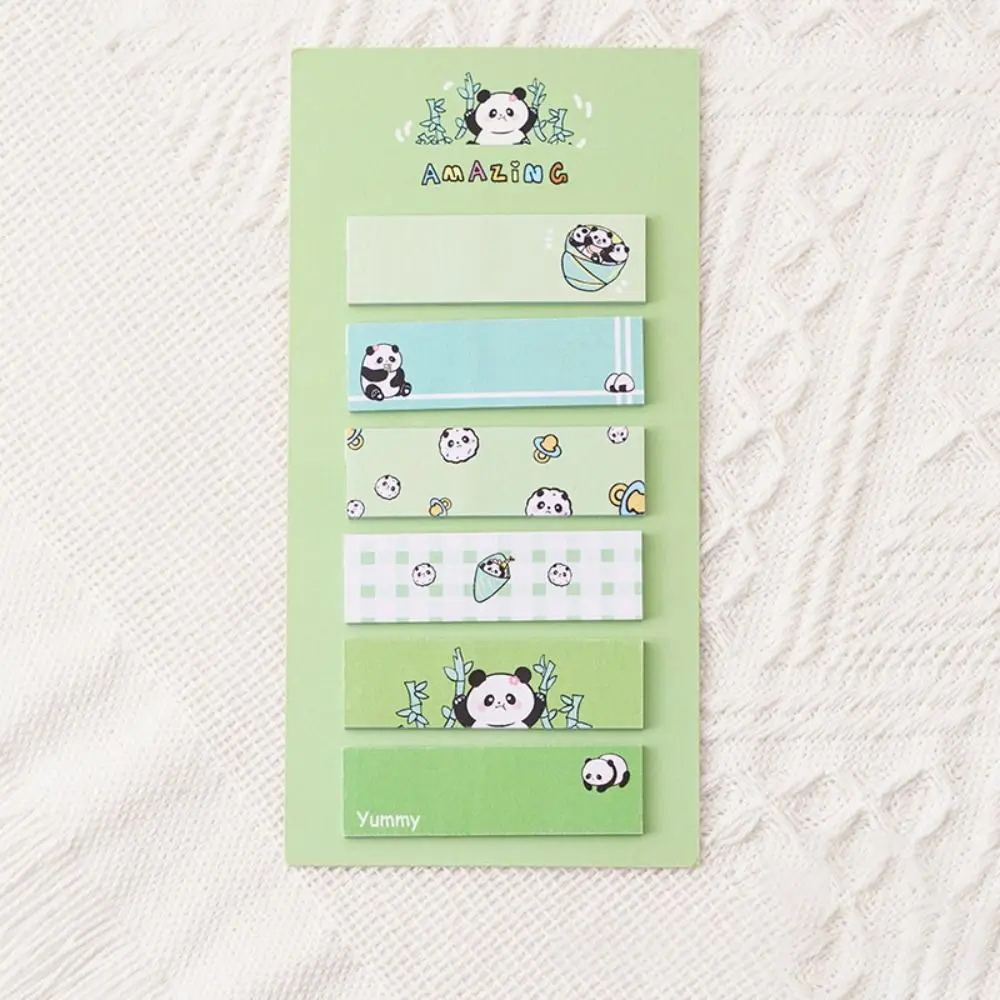 Stationery Kawaii Panda Sticky Notes Creative Cartoon Memo Pad Multifunction Portable Classification Label Planner