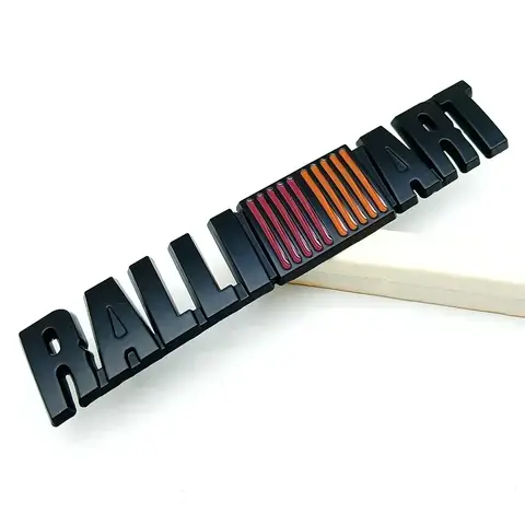 3D मेटल कार स्टाइलिंग RalliArt फ्रंट ग्रिल प्रतीक स्टिकर कार रियर ट्रंक बैज मित्सुबिशी RalliArt लांसर Ralli Art 9 10 Asx के लिए 10 best sales रैलीआर्ट - №2