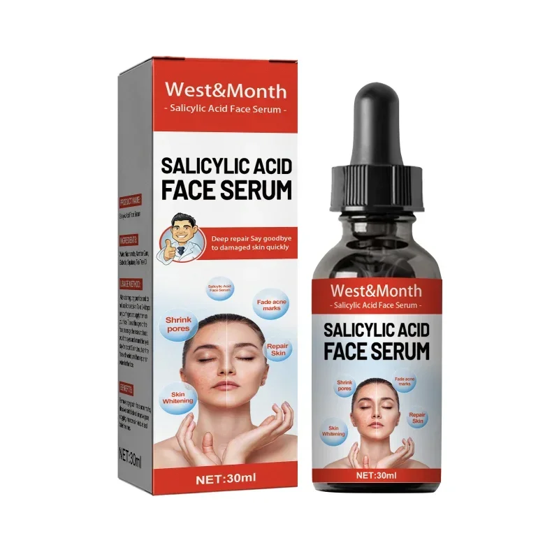 Salicylic Acid whitening freckle Face Serum Fades Dark Spots Remove Melasma Shrinks Pores, Moisturizing Facial Essence Skin Care