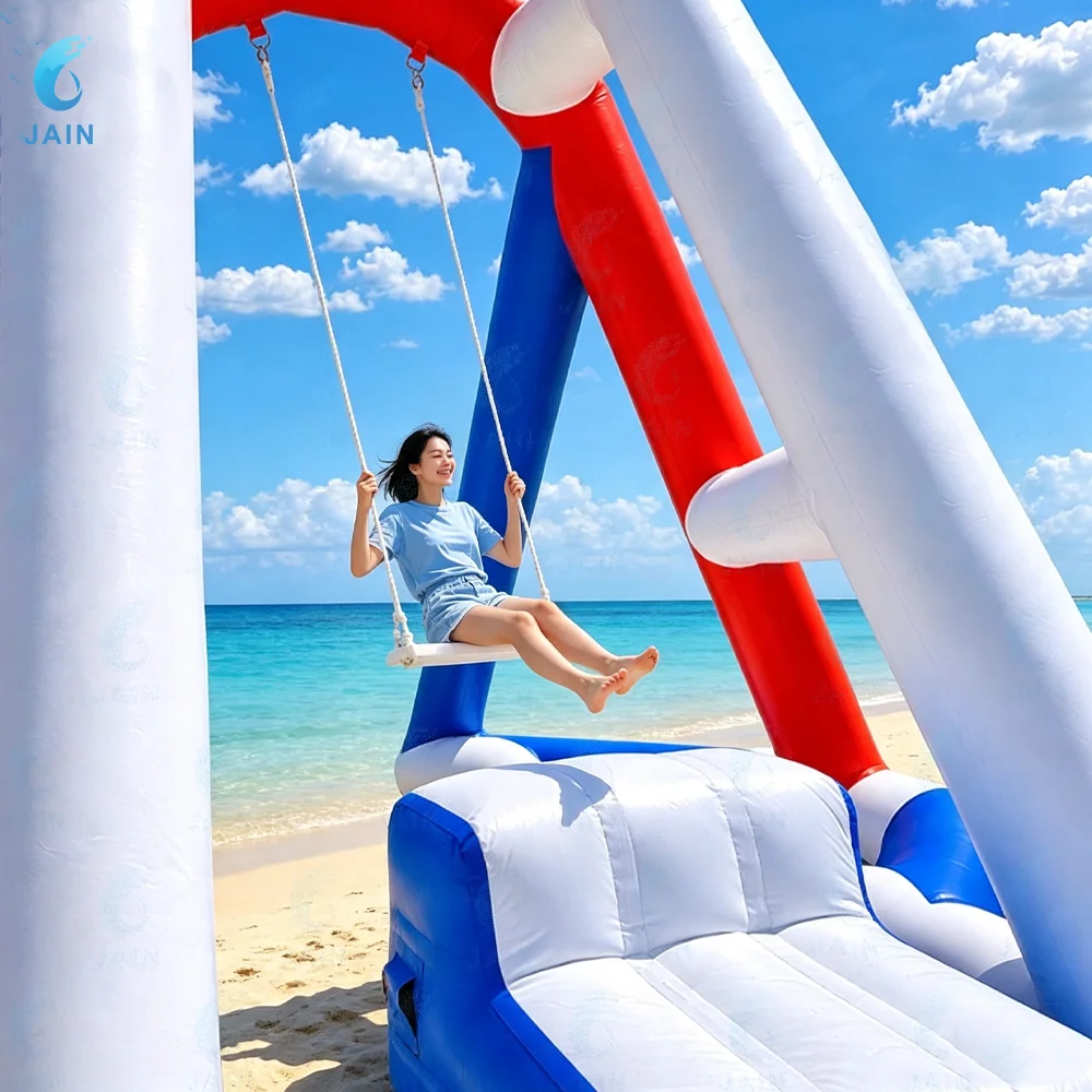 Commercial Large Inflatable Water Slide Park  Inflatable Swing Floating Outdoor Pool Party Water Park Equipment with Air Pump