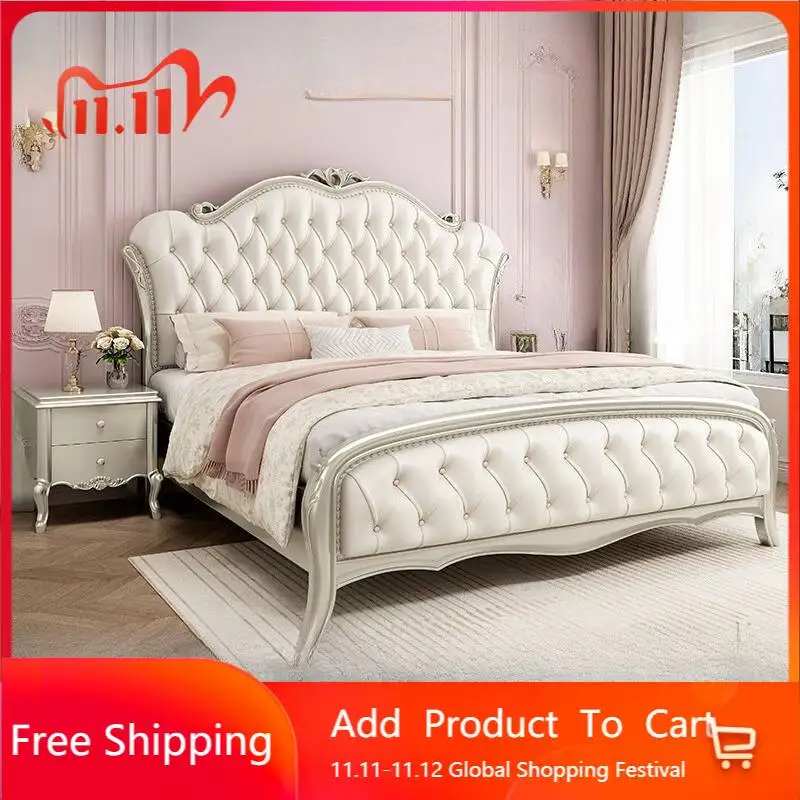 

Multifunctional American Double Bed European Minimalist Luxury Storage Double Bed Full Size Modern Camas De Dormitorio Furniture