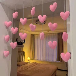 New Heart Shaped Curtain Door Hanging Decoration Cute stile coreano Nylon String Pendant Girls Room Decor Women Kawaii Gift 9cm