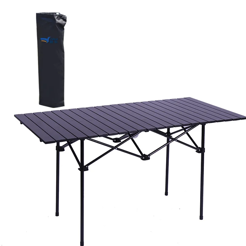 

Outdoor Portable Bbq Picnic Barbecue Aluminum Rolling Foldable Camping Table