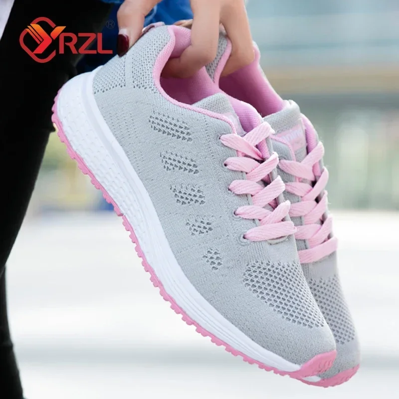 

YRZL Womens Sneakers Fashion Lightweight Comfortable Mesh Breathable Sneakers Couple Sports Shoes Outdoor Tennis Shoes for Women