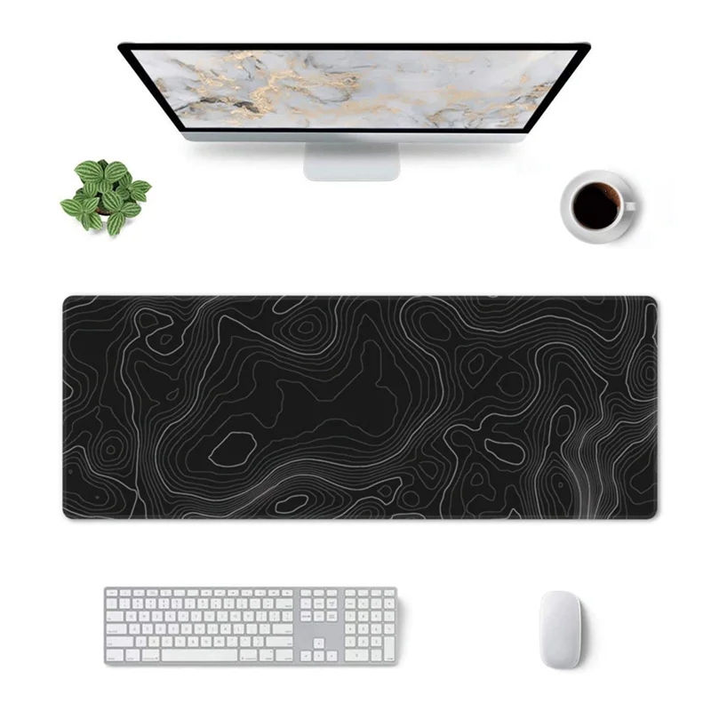 Extended Mouse Pad Big Gaming Mouse Pad Desk Mat Desk Pad Long Desk Mats Computer Keyboard Desk Mat With Non-Slip Base