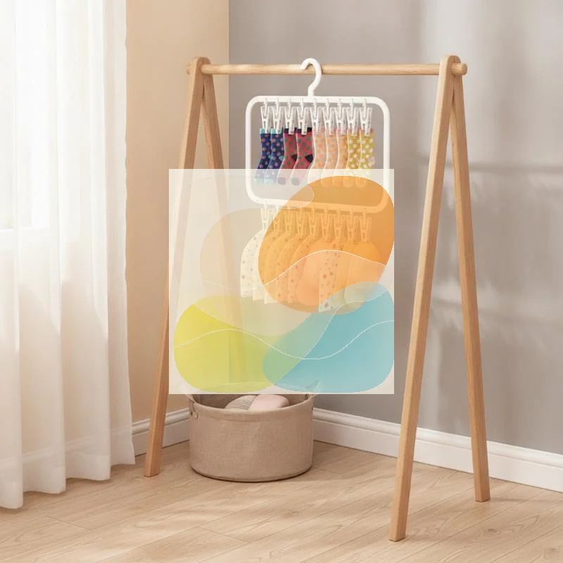 1Pcs Multifunctional Sock Drying Rack Multi Clip Detachable Hanger Space Saving for Small Laundry Spaces