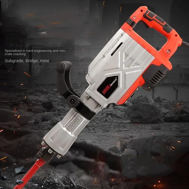 3000W High-Power Electric Pick Large Cylinder Industrial Grade Demolition Wall Slotting Tool for Hardwall Breaking
