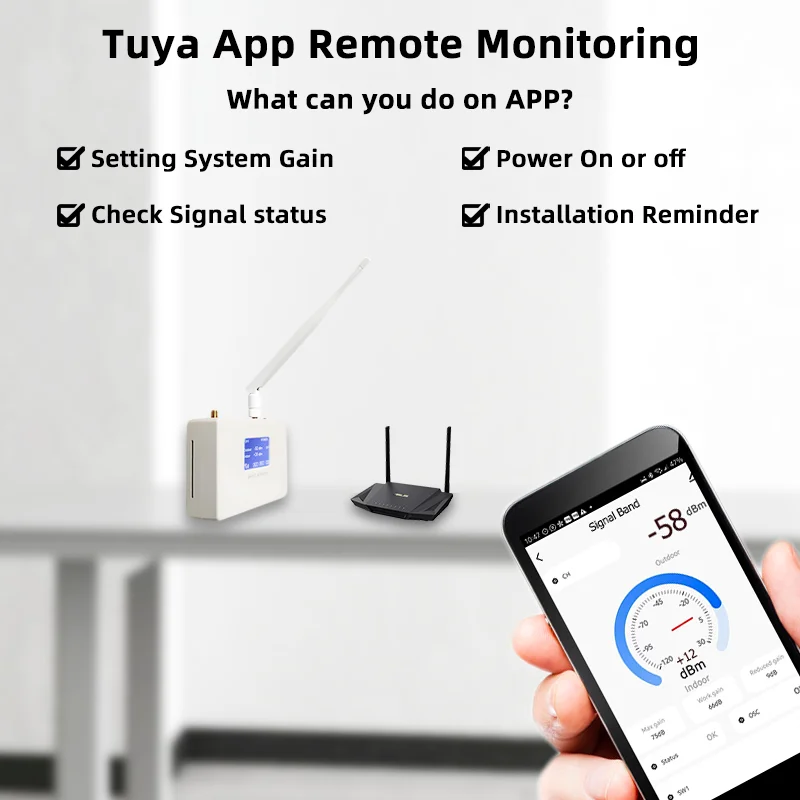 ترقية جديدة 3G 4G 5G إشارة الداعم هاتف محمول مكرر EGSM 2G مكبر للصوت للجوال B1/B3/B5/B8/B20/B28 Tuya App مراقبة