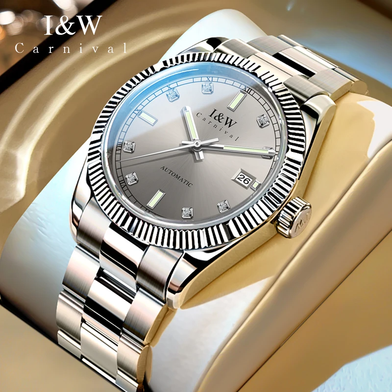 Carnival Brand High End Series Fashion Date Mechanical Watch for Men Luxury Sapphire Imported MovementAutomatic Watches Mens