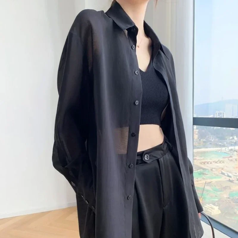 

Sleeve Woman Top Summer Shirts & Blouses for Women Elegant Social Basic Fashion XQ8