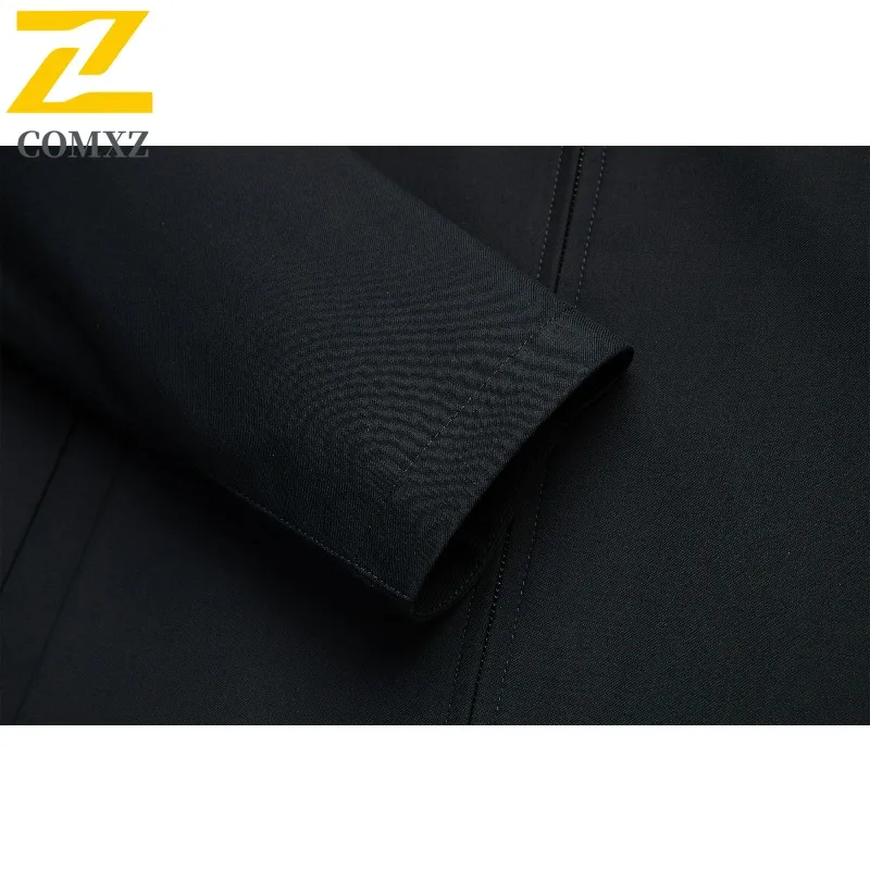 COMXZ Premium Mens Jacket New Luxury Outdoor Working Windproof Coat Fashion Classic Business Casual Comfort Spring Autumn Wear