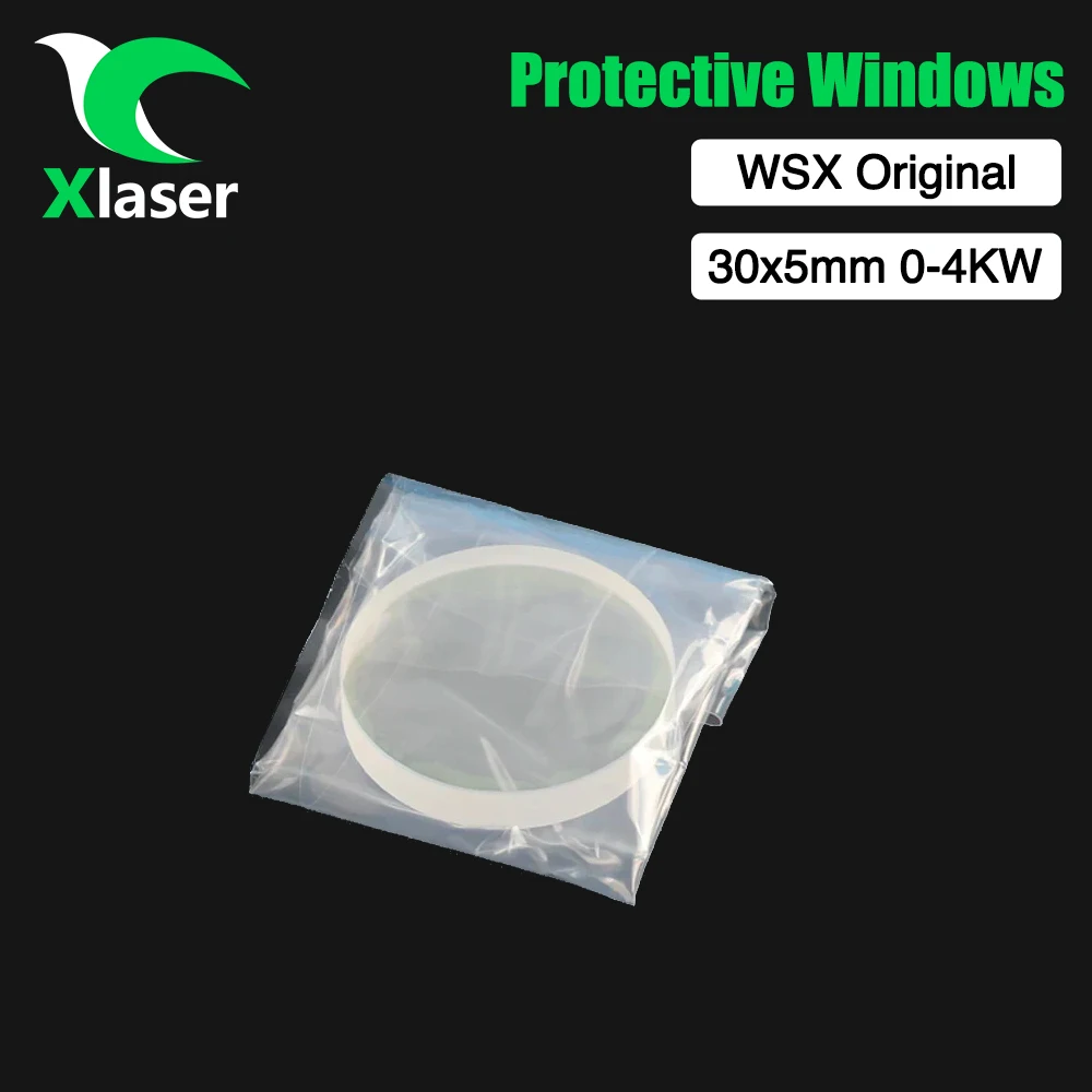 XLaser 10Pcs/lot WSX Original Protective Windows 30x5mm 0-4000W for WSX KC13 KC15 NC30 Fiber Laser Cutting Heads Optical Silica