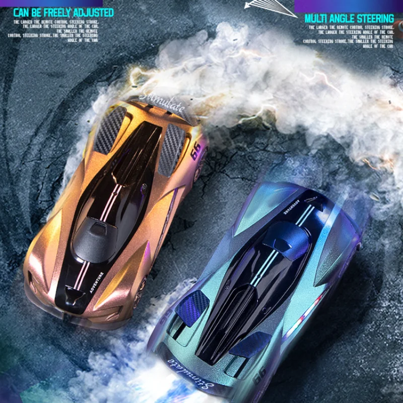 

RC High Speed Drift Racing Car With Lights Gradient Four-wheel Drive Remote Control Winged Sports Vehicle 20KM/H Kids Toys Gift