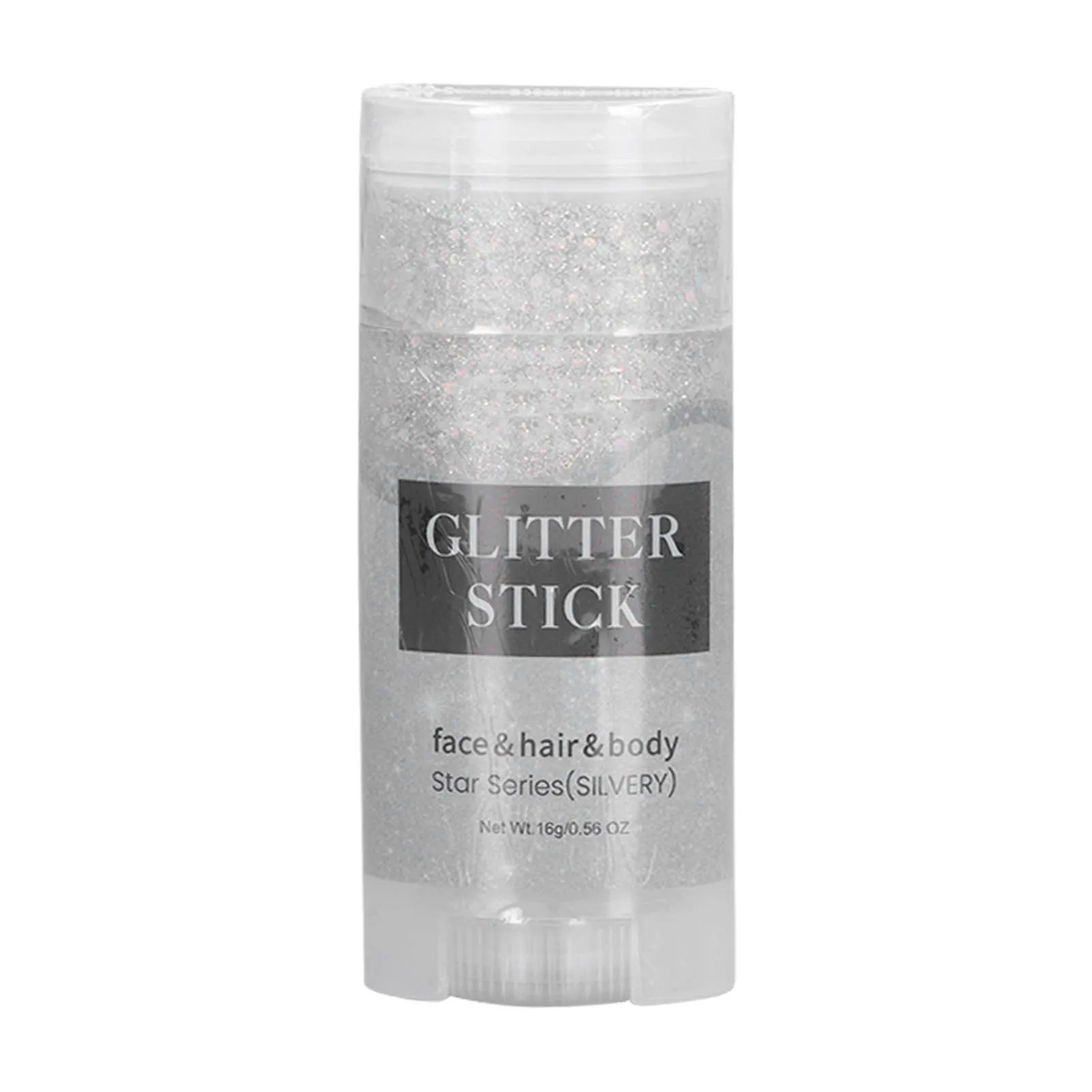 Körper Glitter Gel Körper Glitter Stick wasserdicht langlebige funkelnde Gesicht Gel Haar Glitter Zubehör für Make-up Party Silber