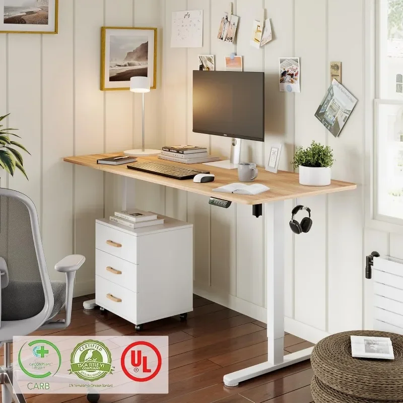 Elektrischer Stehpult, höhen verstellbarer Schreibtisch, ergonomischer Sitz-Steh-Schreibtisch für das Home Office