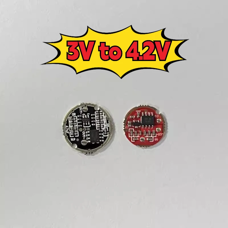 

Flashlight Driver Board 17mm/20mm with 5 Modes High-Low-Strobe-Slow-SOS 3-4.2V Input 1.8-2.3A Output Compatible with 10W LED etc