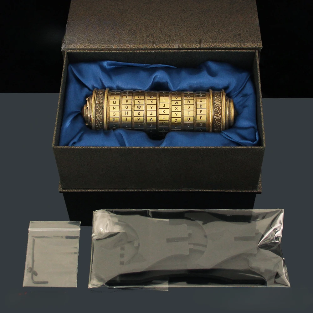 16.5 センチメートルクリエイティブギフト拡張ダヴィンチ暗号シリンダーロックギフトコレクション飾り男の子のおもちゃモデルお気に入りの誕生日プレゼント