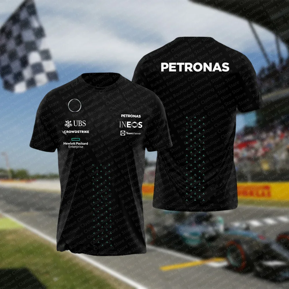 

2025 Summer F1 Racing Sports Men's T-shirt Short Sleeve Daily Race Training Breathable Sweat Comfortable Neutral Short Sleeve