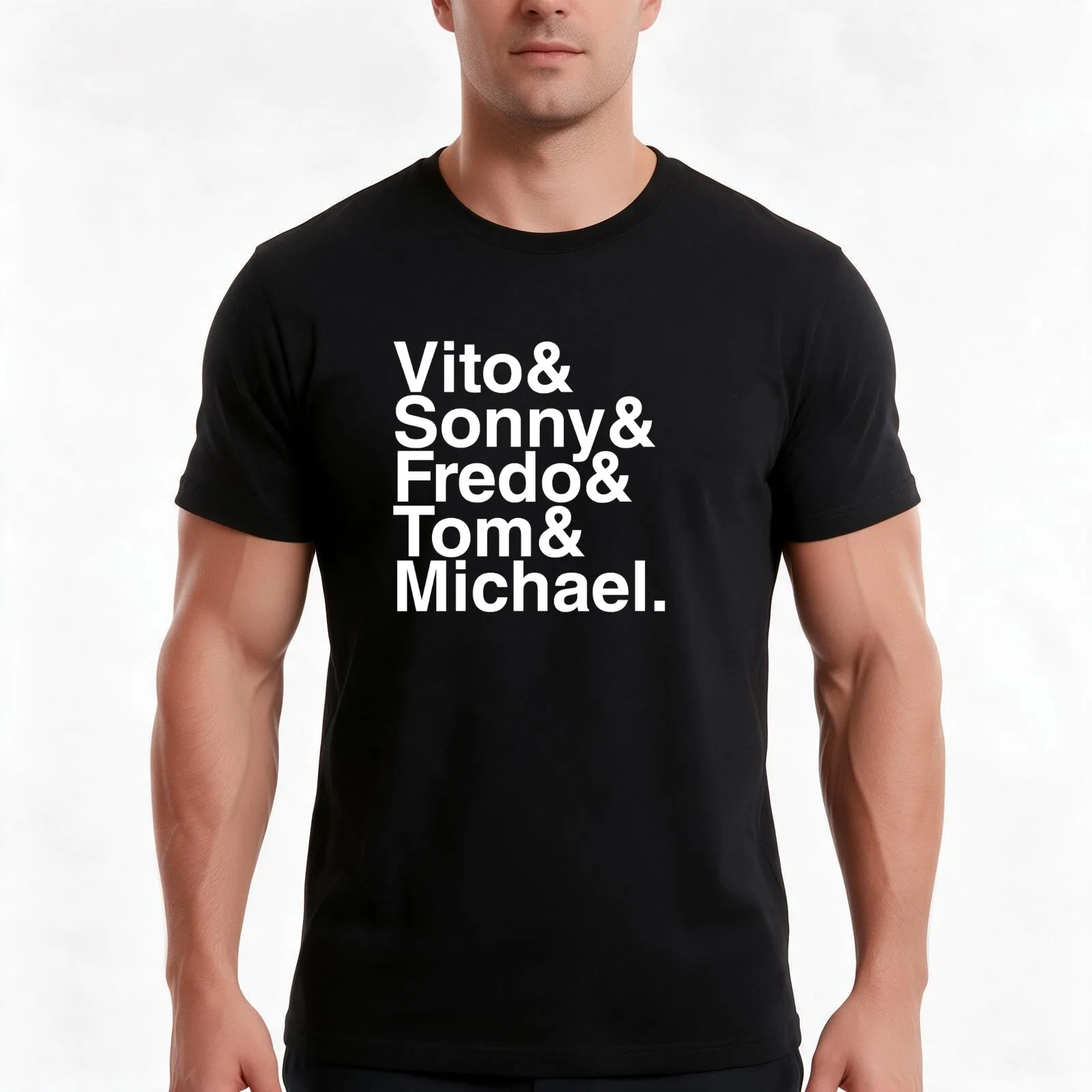 Vito & Sonny & Fredo & Tom Michael (The Godfather) T-Shirt, Summer Casual Cotton Tee, Oversized Streetwear Tops, 100% Cotton