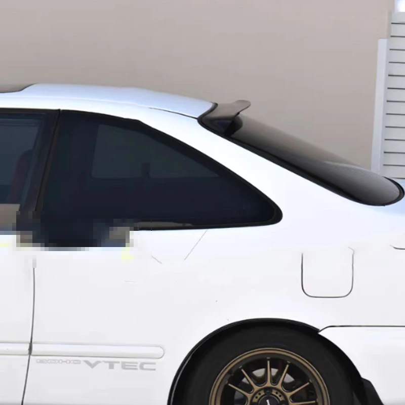 For 1996-2000 Honda Civic Ek3 Rear Window Roof Spoiler Wings ABS Material Black Car Tuning Parts Body Kit Decorative Accessories view 6