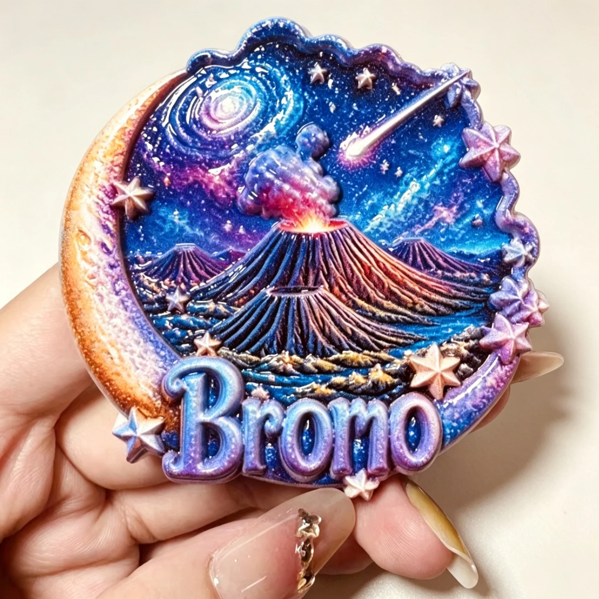 Aimants de réfrigérateur 3D Souvenir touristique de l'Indonésie (Bromo)