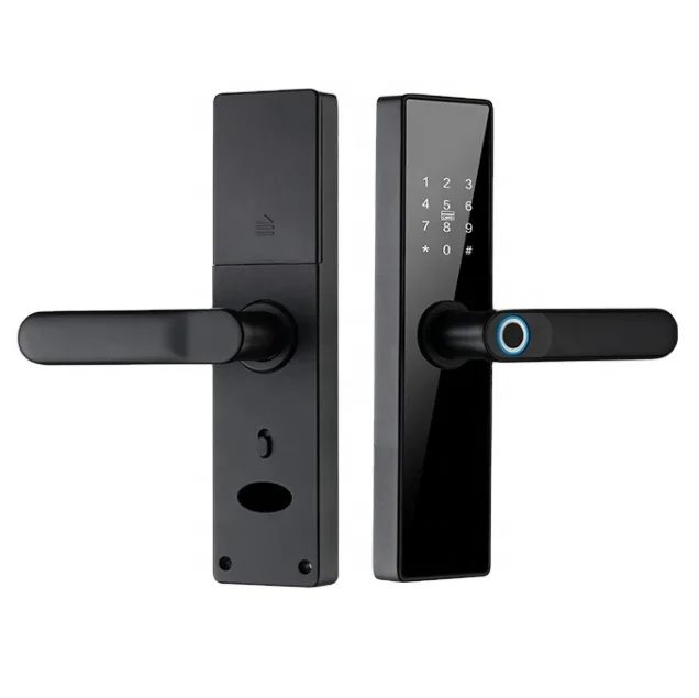 

Hot sale password card ttlock tuya digital handle door wifi fingerprint smart lock