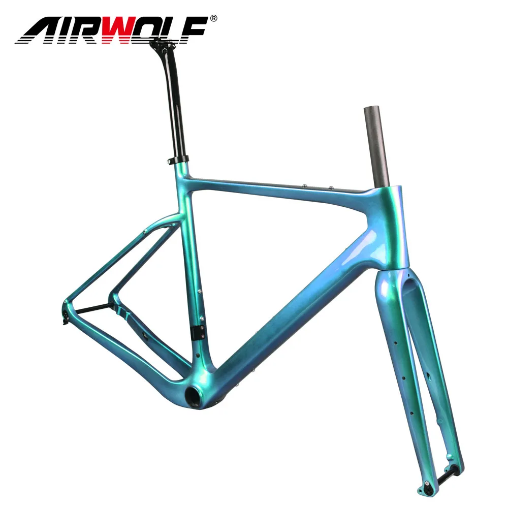 New Hidden Inner Cable Disc Gravel Frame T1100 Full Carbon Fiber Gravel Bike Frame