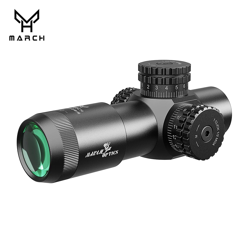 March HT 3x28IR Optic Short Riflescope Green Red Illuminatetion Compact Rifle Scope Hunting Airsoft Sight With Mount 30mm view 4