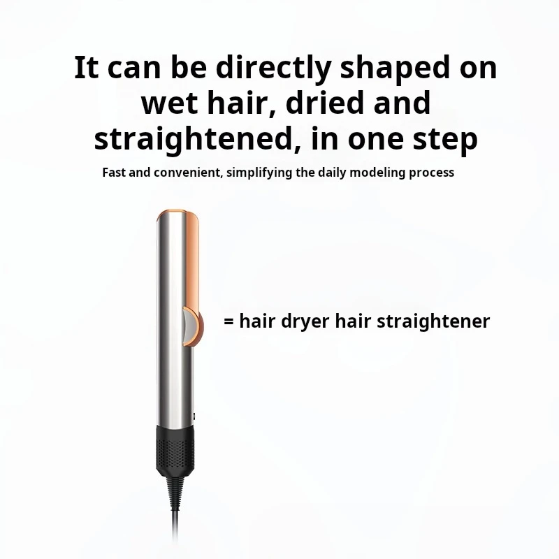 Professional 2-in-1 Hair Straightener And Dryer Heat-Up Flat Iron Compatible with Airstrait Hair Styling Tool