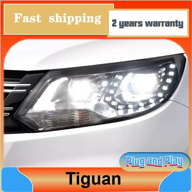 Car Styling for VW Tiguan Headlamp 2013-2016 Tiguan Headlights DRL Turn Signal High Beam Projector Lens