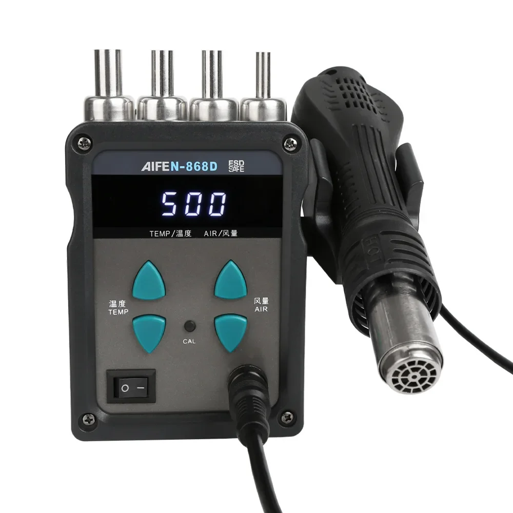 

868D Digital Display Hot Air Gun High Temperature Digital Disassembly Welding Tool Electronic Components Welding