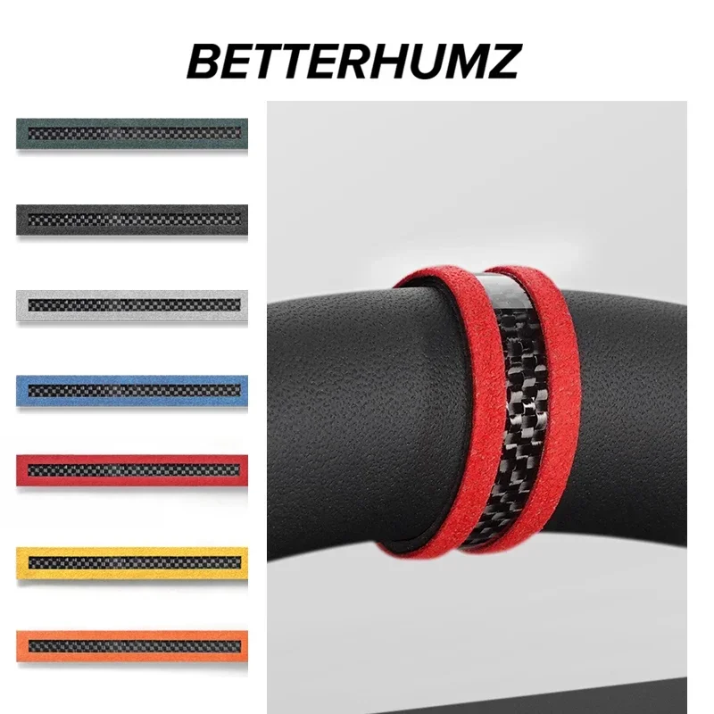 

Car Steering Wheel Top Marker For Tesla Model Y Model 3 X S Center Line Red Marking Super Suede Decoration Accessories