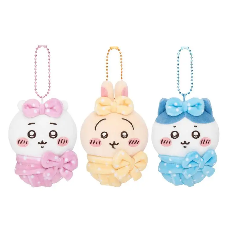 Cute Cartoon Kawaii Chiikawa Hachiware Usagi Plush Sleeping Bag Baby Series Pendant Keychain Swaddle Doll Pendant Toy Gift