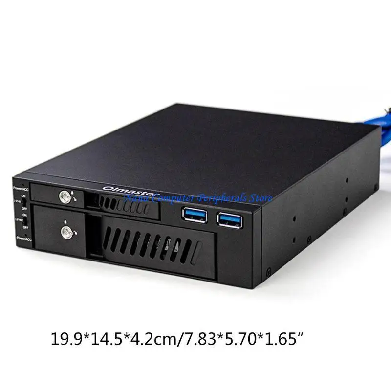 F68C Dual USB Optical Drive Mobile Rack Station العلبة الثابتة القرص الصلب لمدة 2.5/3.5 بوصة HDD #6