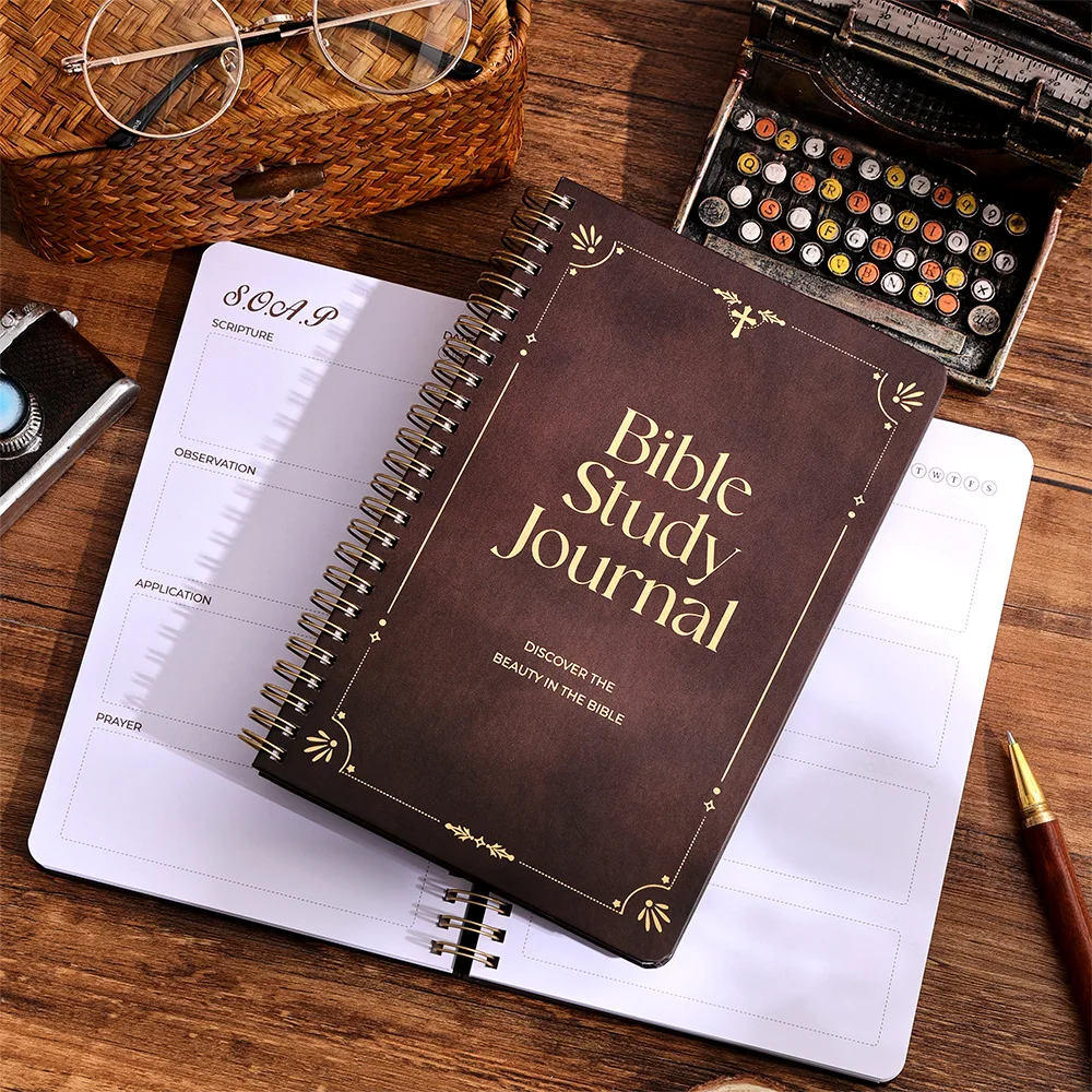 diario-de-estudo-da-biblia-de-192-paginas-caderno-de-oracao-devocional-com-metodo-de-estudo-soap-notas-da-igreja-presente-inspirador
