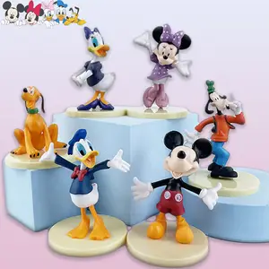 ディズニーのキャラクター,6〜ピース/セット個,ミッキー,ミニー,ドナルドダック,子供向けの装飾おもちゃ - AliExpress