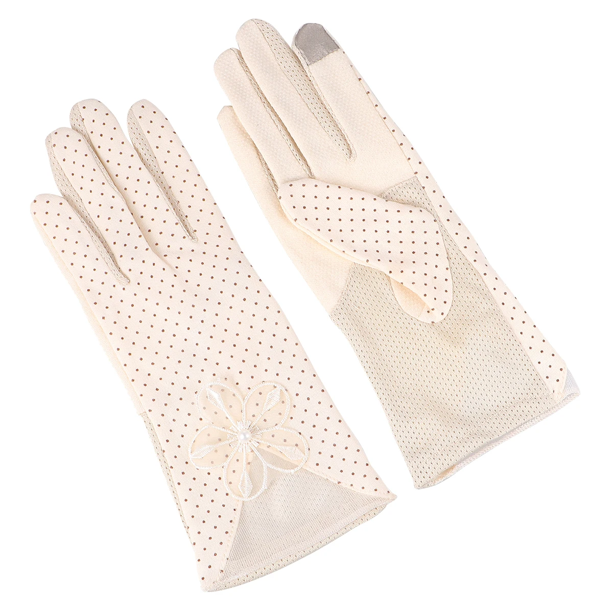

Screen Sun Protection Gloves Lace Design Stretchy Lightweight for Wedding Party Costume Dance Prom Driving